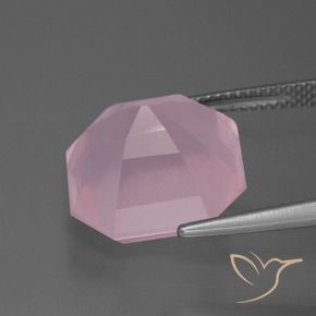 Rose Quartz Gemstone in 14 x 14 mm (calibrated) Size for Sale, Rose Quartz Stone in Medium Rose Pink Color
