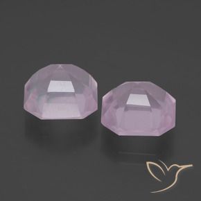 Rose Quartz Gemstones in 10 x 10 mm (calibrated) Size for Sale, Rose Quartz Stones in Light Pink Color