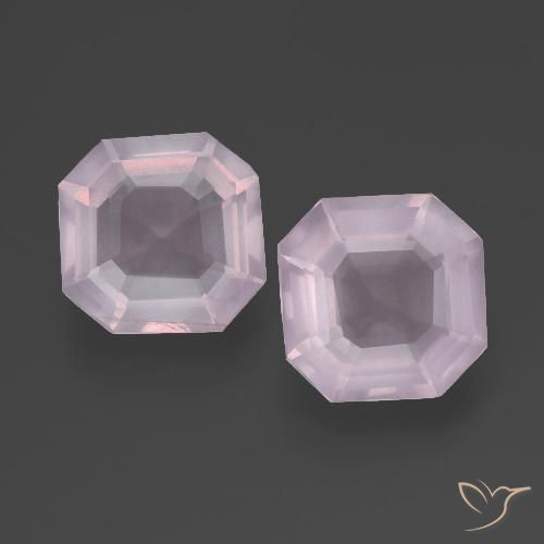 4.85 ct Asscher Cut Rose Quartz, 9 x 9 mm From South Africa, Photo A