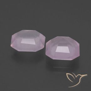 Rose Quartz Gemstones in 9 x 9 mm (calibrated) Size for Sale, Rose Quartz Stones in Light Pink Color