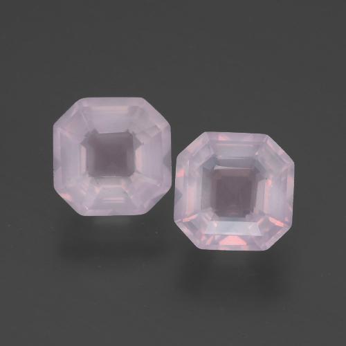 Light Pink Rose Quartz Gem - 1.5ct Asscher Cut (ID: 394332)