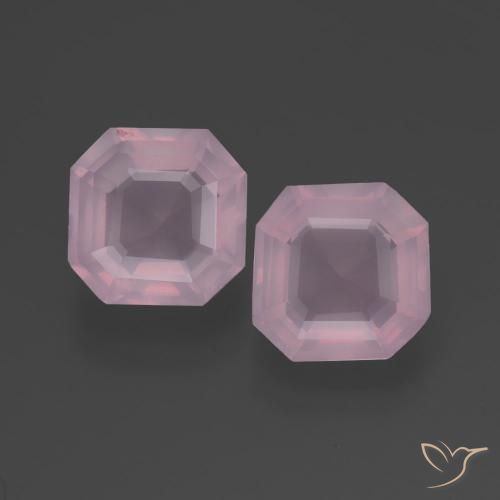 4.53ctw Natural Medium Rose Pink Rose Quartz, Emerald Cut, Transparent