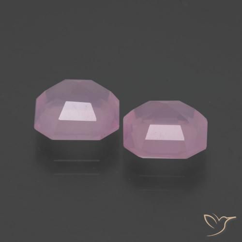 Rose Quartz Gemstones in 8.6 x 8.6 mm Size for Sale, Rose Quartz Stones in Medium Rose Pink Color
