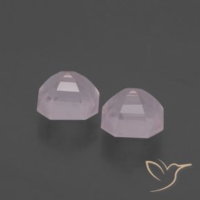 Rose Quartz Gemstones in 7.6 x 7.5 mm Size for Sale, Rose Quartz Stones in Bubblegum Pink Color