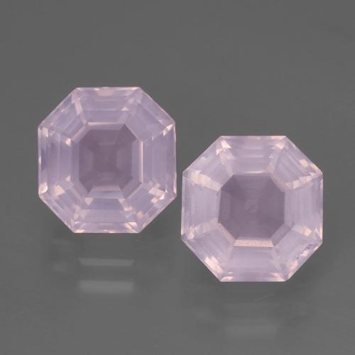 Light Pink Rose Quartz Gem - 2.5ct Asscher Cut (ID: 394344)