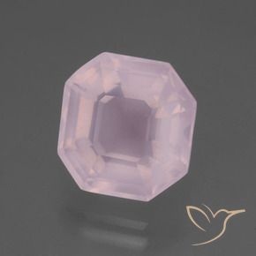 7.39 ct Pink Rose Quartz Stone, Natural Rose Quartz in Asscher Cut Shape for Sale