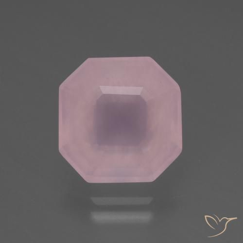 5.84ct Natural Rose Pink Rose Quartz, Emerald Cut, Transparent