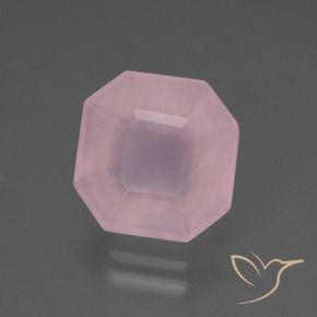 5.84 ct Pink Rose Quartz Stone, Natural Rose Quartz in Asscher Cut Shape for Sale