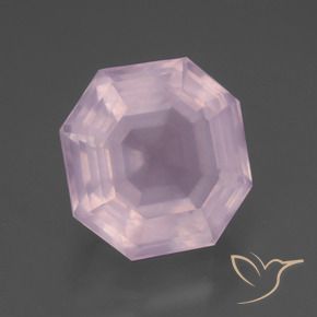 9.14 ct Pink Rose Quartz Stone, Natural Rose Quartz in Asscher Cut Shape for Sale