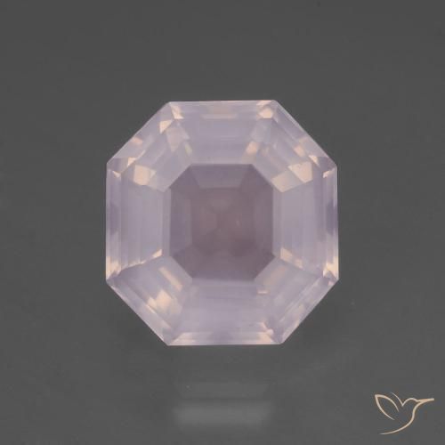 6.79ct Natural Bubblegum Pink Rose Quartz, Emerald Cut, Transparent