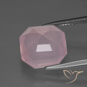 Rose Quartz Gemstone in 12 x 12 mm (calibrated) Size for Sale, Rose Quartz Stone in Medium Pink Color
