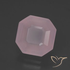 5.73 ct Pink Rose Quartz Stone, Natural Rose Quartz in Asscher Cut Shape for Sale