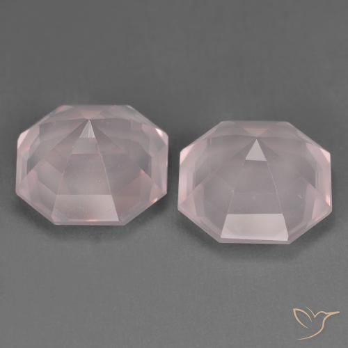 Rose Quartz Gemstones in 9.4 x 9.4 mm Size for Sale, Rose Quartz Stones in Light Pink Color
