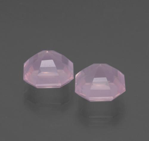 Rose Quartz Gemstones in 8.4 x 8.3 mm Size for Sale, Rose Quartz Stones in Light Cherry Pink Color