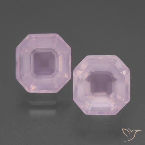 8.37 ct Asscher Cut Rose Quartz, 10 x 9.9 mm From South Africa, Photo A