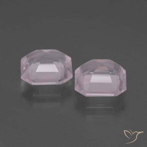 Rose Quartz Gemstones in 8.5 x 8.5 mm Size for Sale, Rose Quartz Stones in Very Light Pink Color