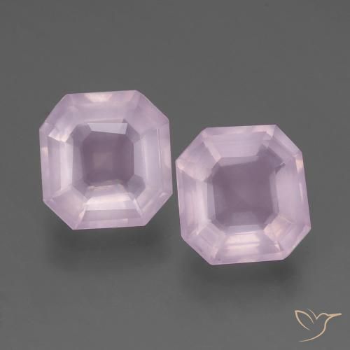 4.4 ct Asscher Cut Rose Quartz, 8.5 x 8.5 mm From South Africa, Photo A