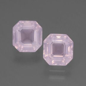 Rosado Bubblegum Cuarzo Rosa Gema - 1.8ct Corte Asscher (ID: 394476)