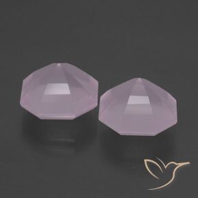 Rose Quartz Gemstones in 10.5 x 10.4 mm Size for Sale, Rose Quartz Stones in Light Pink Color