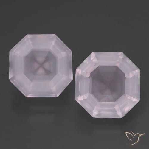 11.24 ct Asscher Cut Rose Quartz, 11.4 x 11.3 mm From South Africa, Photo A