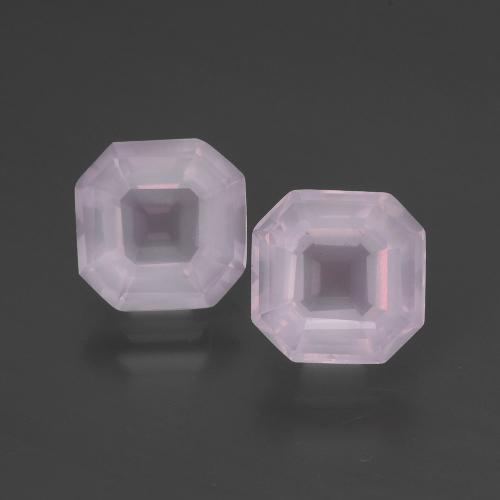Very Light Rose Pink Rose Quartz Gem - 1.7ct Asscher Cut (ID: 394485)