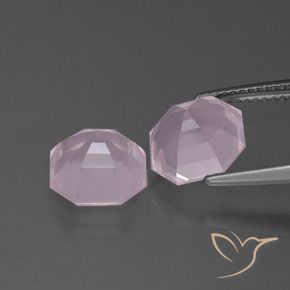 Rose Quartz Gemstones in 9 x 9 mm (calibrated) Size for Sale, Rose Quartz Stones in Light Pink Color