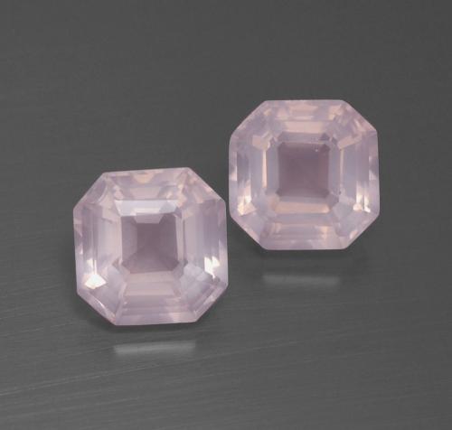 Light Pink Rose Quartz Gem - 1.9ct Asscher Cut (ID: 394558)