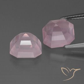 Rose Quartz Gemstones in 9 x 9 mm (calibrated) Size for Sale, Rose Quartz Stones in Light Pink Color