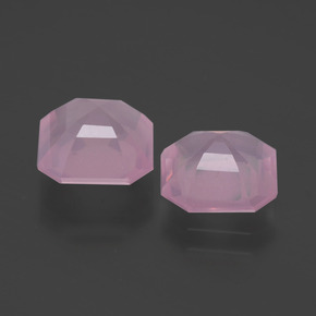 Rose Quartz Gemstones in 8.3 x 8.2 mm Size for Sale, Rose Quartz Stones in Light Cherry Pink Color