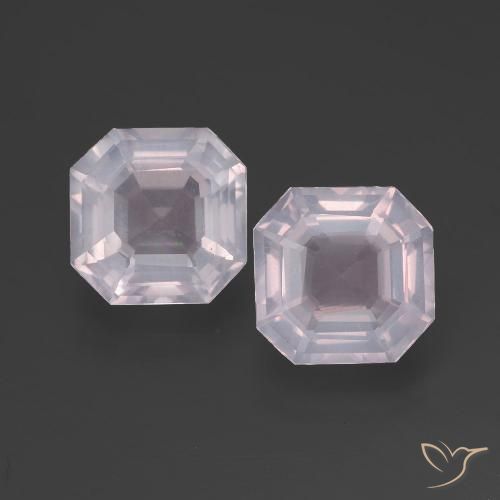 4.82 ct Asscher Cut Rose Quartz, 8.6 x 8.5 mm From South Africa, Photo A