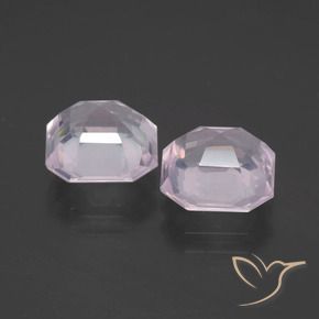 Rose Quartz Gemstones in 8.6 x 8.5 mm Size for Sale, Rose Quartz Stones in Light Rose Pink Color