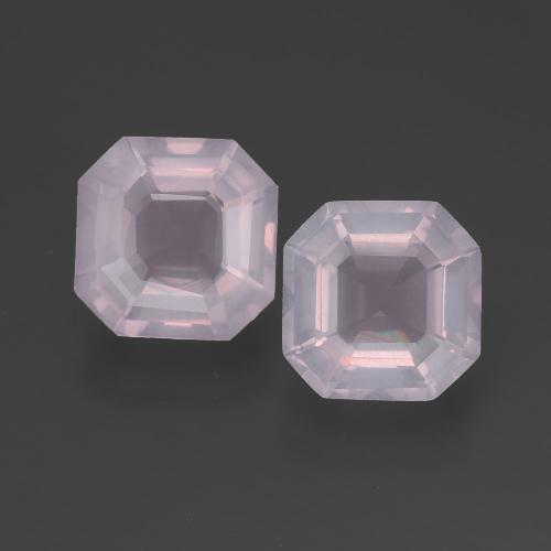 3.58 ct Asscher Cut Rose Quartz, 7.8 x 7.7 mm From South Africa, Photo A