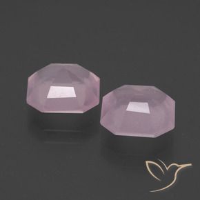 Rose Quartz Gemstones in 8.4 x 8.3 mm Size for Sale, Rose Quartz Stones in Light Pink Color