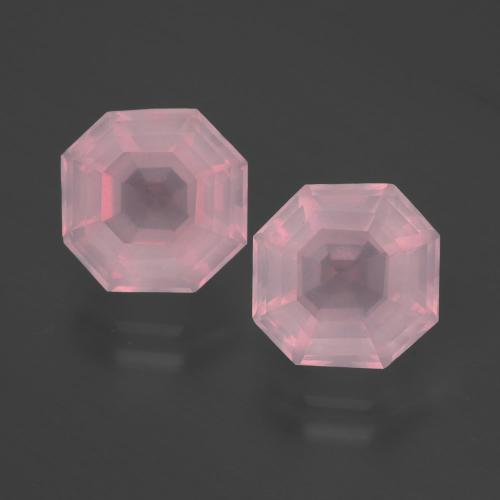 Medium Pink Rose Quartz Gem - 2.5ct Asscher Cut (ID: 394709)