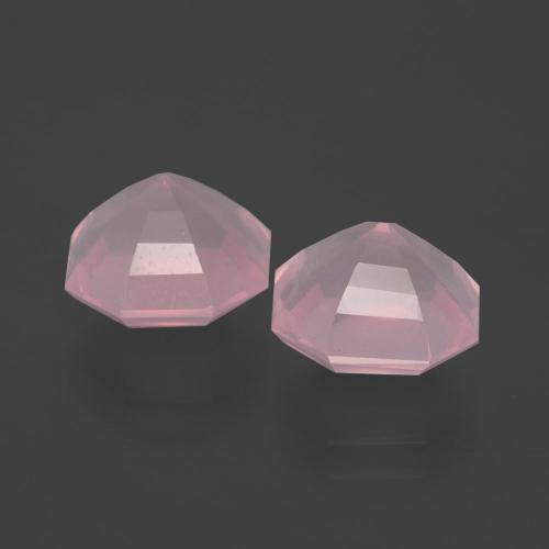 Rose Quartz Gemstones in 8.6 x 8.5 mm Size for Sale, Rose Quartz Stones in Medium Rose Pink Color
