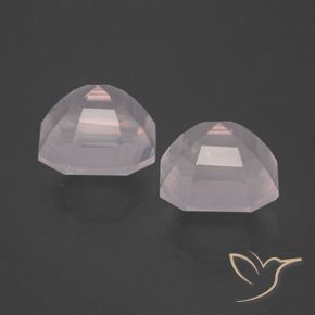 Rose Quartz Gemstones in 9 x 9 mm (calibrated) Size for Sale, Rose Quartz Stones in Very Light Pink Color
