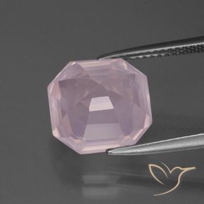 Rose Quartz Gemstone in 11 x 11 mm (calibrated) Size for Sale, Rose Quartz Stone in Light Pink Color