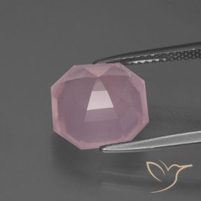 Rose Quartz Gemstone in 11 x 11 mm (calibrated) Size for Sale, Rose Quartz Stone in Medium Pink Color