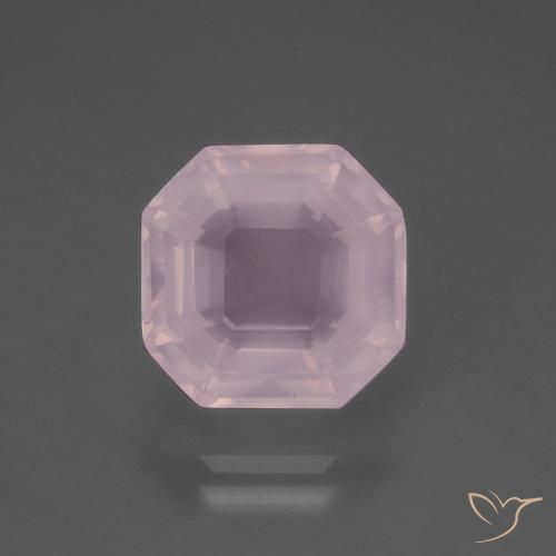 10,8 x 10,8mm octagonschliff rosa Rosenquarz aus Südafrika, Gewicht von 5,6 ct, natürlicher Edelstein in Transparent Reinheit, 1 Stück octagonschliff Rosenquarz - Farbe: Hellrosa, Mohs-Härte von 7 Geeignet für den täglichen Gebrauch im Schmuck, Photo A