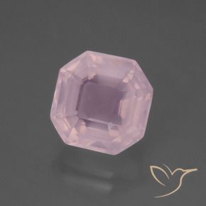 5.60 ct Pink Rose Quartz Stone, Natural Rose Quartz in Asscher Cut Shape for Sale