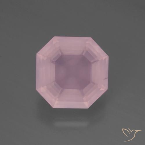 5.12ct Natural Medium Rose Pink Rose Quartz, Emerald Cut, Transparent