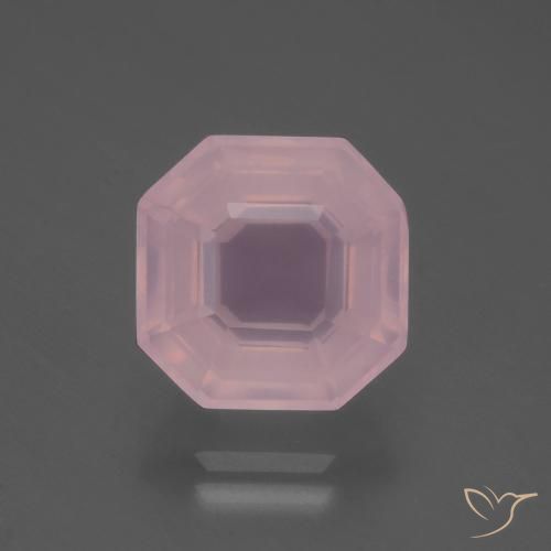 5.99ct Natural Vivid Pink Rose Quartz, Emerald Cut, Transparent