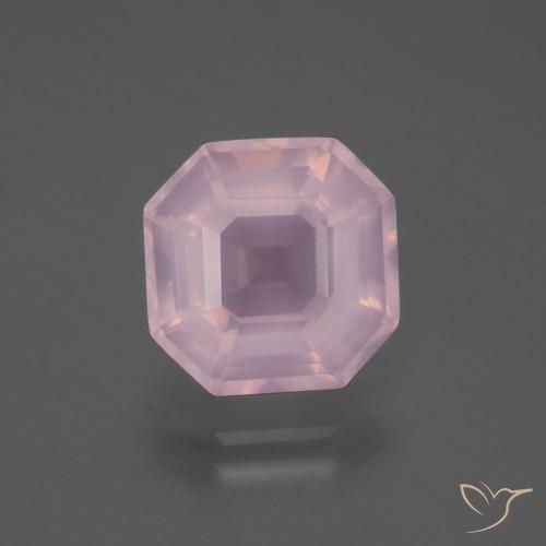 4.99 ct Asscher Cut Rose Quartz, 10.6 x 10.5 mm From South Africa, Photo A