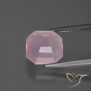 Rose Quartz Gemstone in 9.6 x 9.6 mm Size for Sale, Rose Quartz Stone in Medium Rose Pink Color