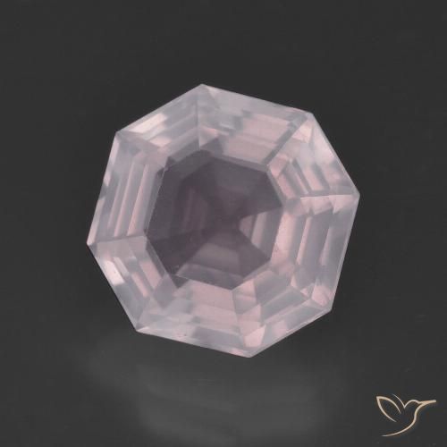 4.22ct Natural Light Pink Rose Quartz, Emerald Cut, Transparent