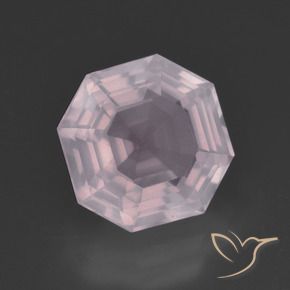 4.22 ct Pink Rose Quartz Stone, Natural Rose Quartz in Asscher Cut Shape for Sale