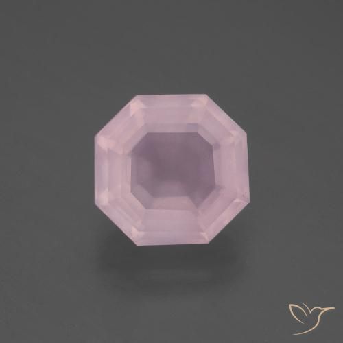 4.07ct Natural Light Pink Rose Quartz, Emerald Cut, Transparent