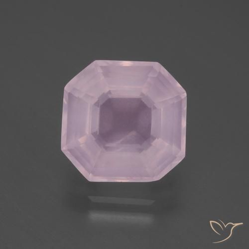 Quartz rose taille Asscher de 5,64 ct, 11,3 x 11,1 mm d'Afrique du Sud, Photo A