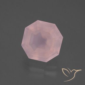 4.94 ct Pink Rose Quartz Stone, Natural Rose Quartz in Asscher Cut Shape for Sale