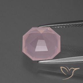 Rose Quartz Gemstone in 11 x 11 mm (calibrated) Size for Sale, Rose Quartz Stone in Light Rose Pink Color